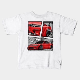 Silvia S15 Manga Series (Red) Kids T-Shirt